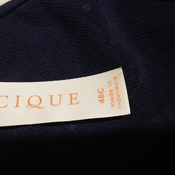 CACIQUE Size 46C Women's Navy Polka Dot Bra - Picture 3 of 10